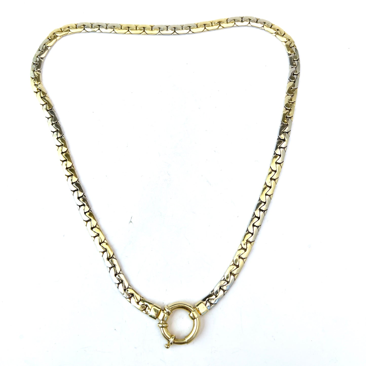 FAVORI, Turkey. Vintage 14k Gold Bicolor Necklace. 22.4gram