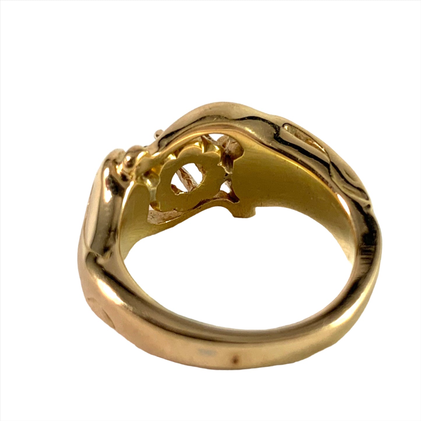 Garmland, Sweden year 1950 Vintage 18k Gold 0.23ct Diamond Ring. 9.15gram