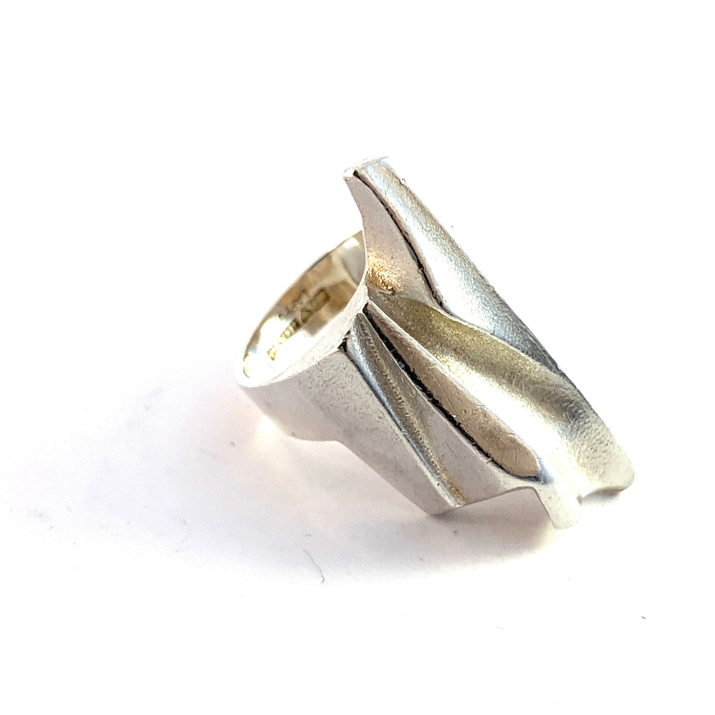 Bjorn Weckstrom for Lapponia, Finland 1985. Vintage Bold Sterling Silver Ring.