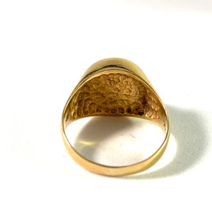 Einer Fehrn, Denmark 1960s Modernist 18k Gold Sodalite Ring.