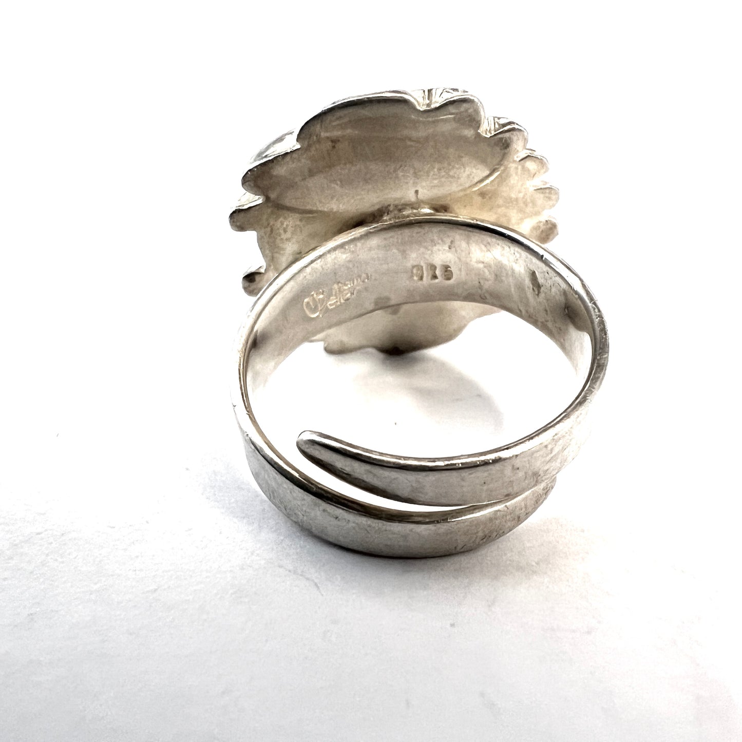 Maria Belen, Mexico. Sterling Silver Ring. Signed.