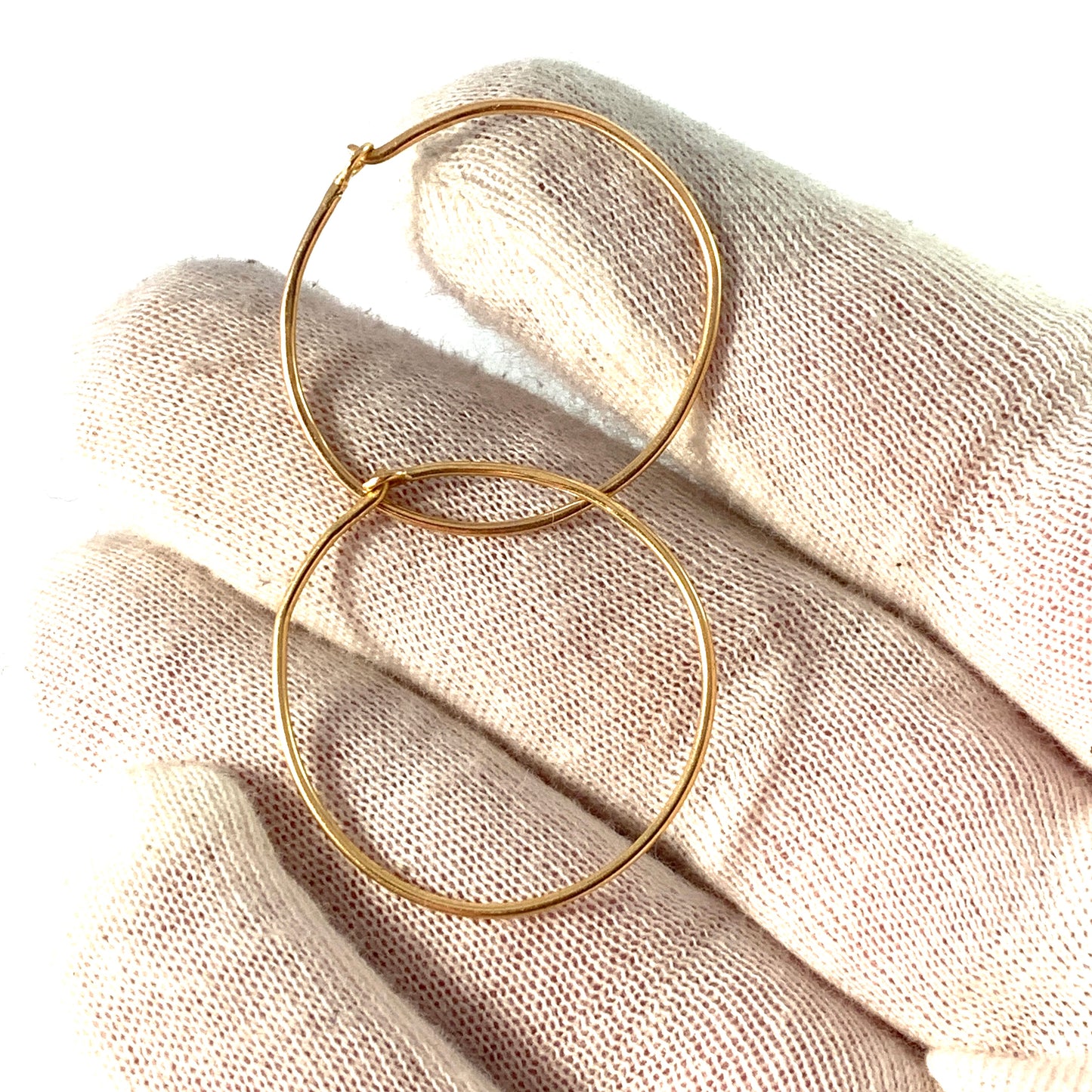 Sweden year 1966. Vintage 18k Gold Earrings.