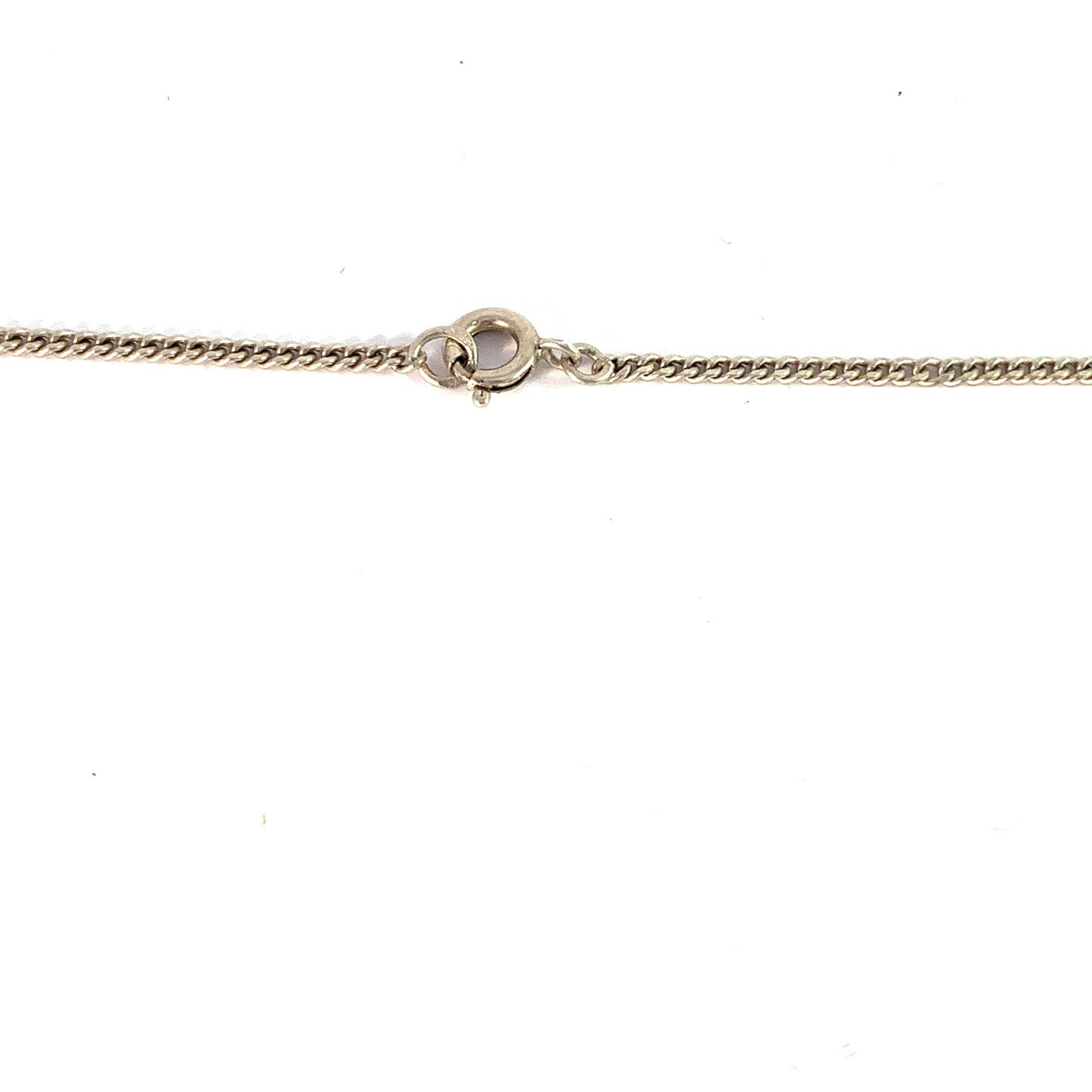 Allvin & Co, Sweden 1949. Vintage Mid Century Solid Silver Amethyst Pendant Necklace.