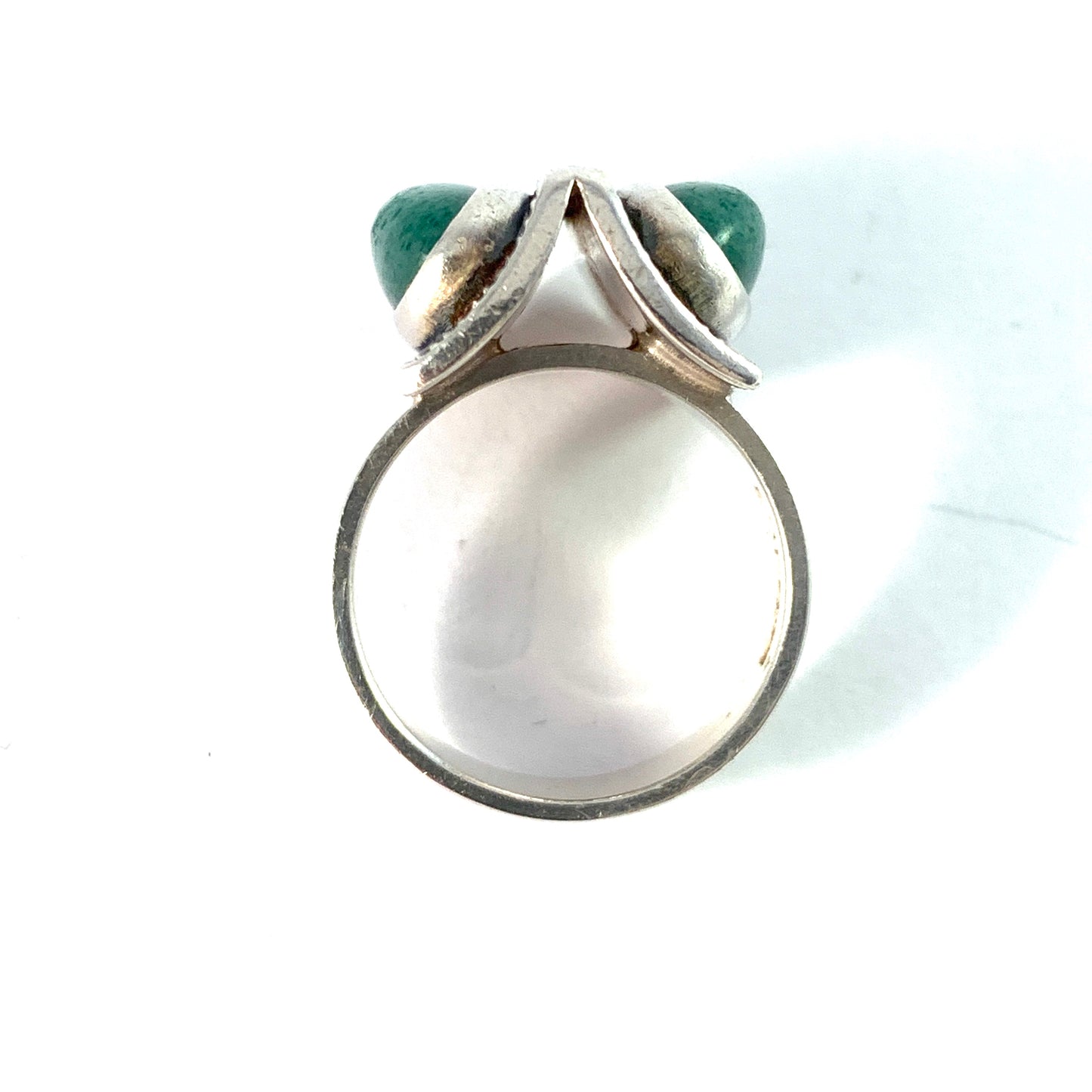 Elis Kauppi,  Kupittaan Kulta Finland 1960s. Sterling Silver Aventurine Ring.