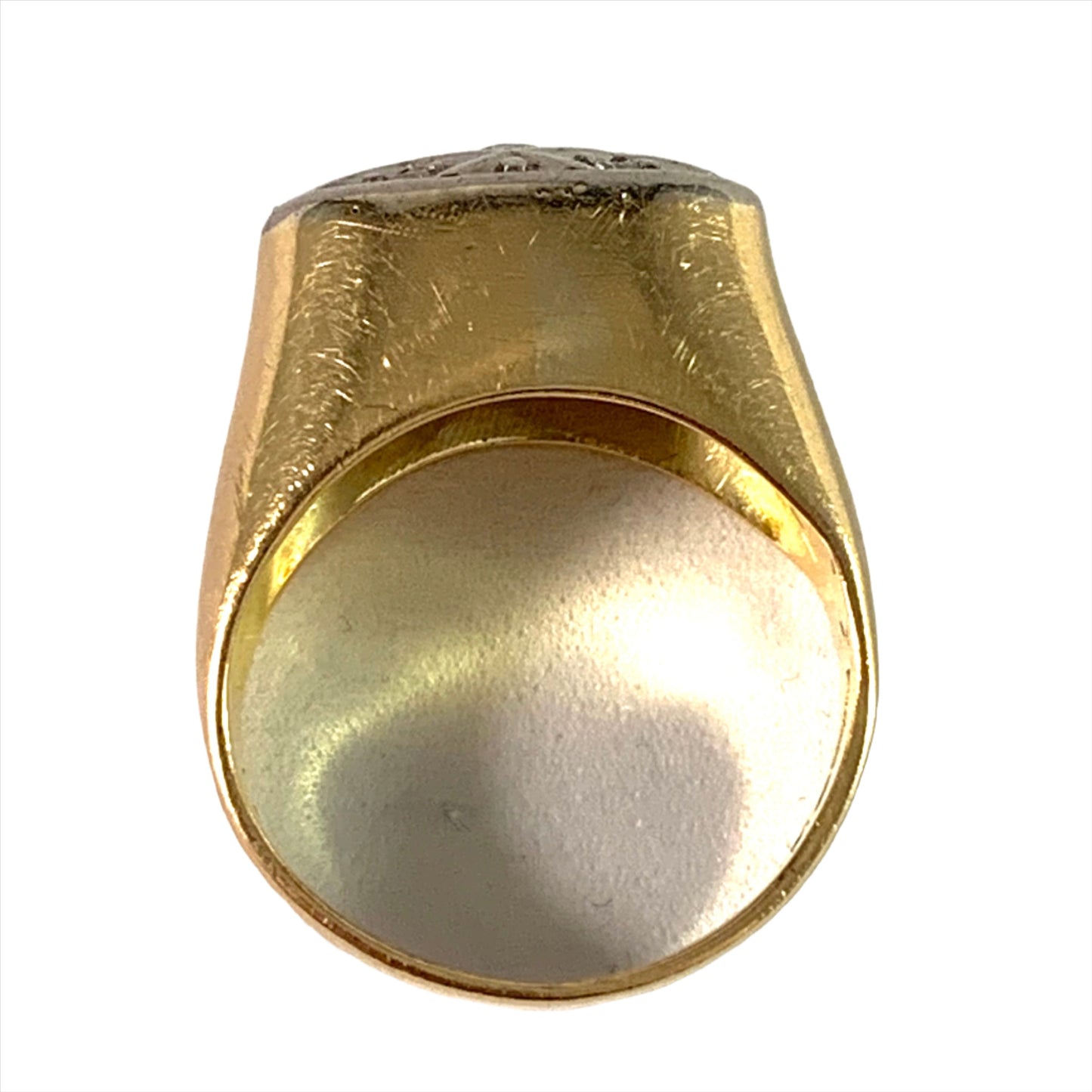 Johan GA Bergqvist, Sweden year 1960 Vintage 18k Gold 0.23ctw Diamond Ring.
