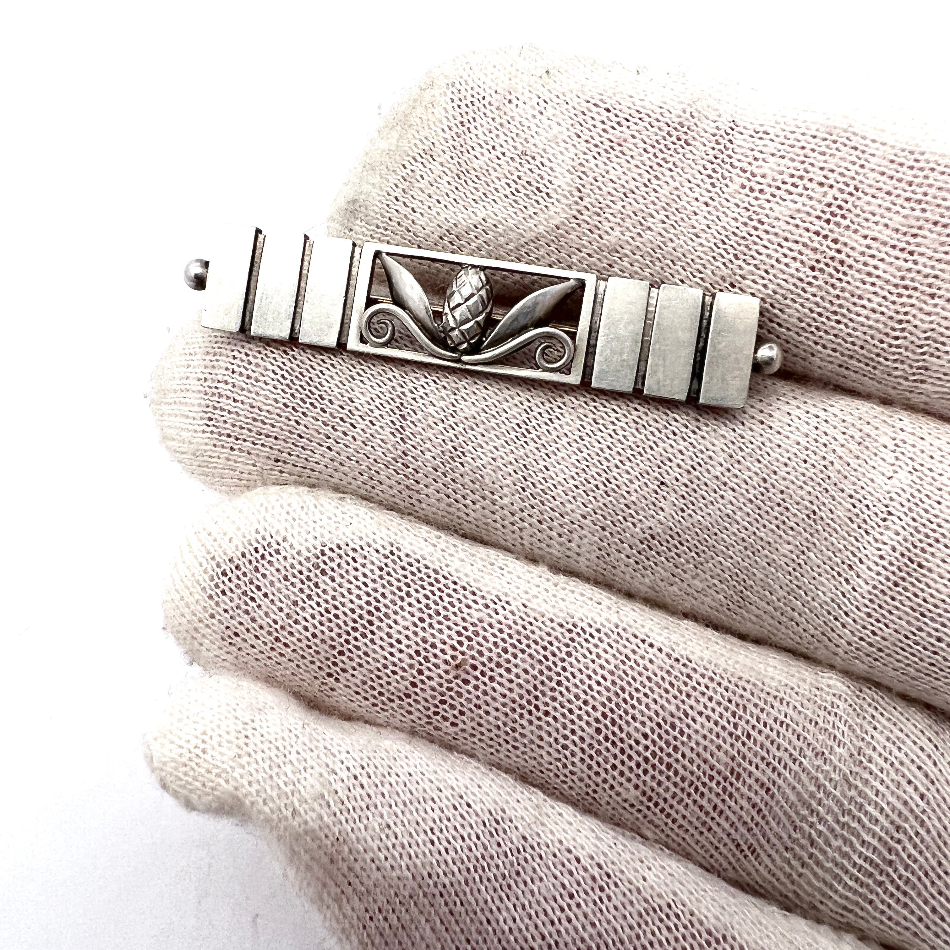 Georg Jensen, Denmark. Vintage Sterling Silver Brooch Pin. Design 216A.