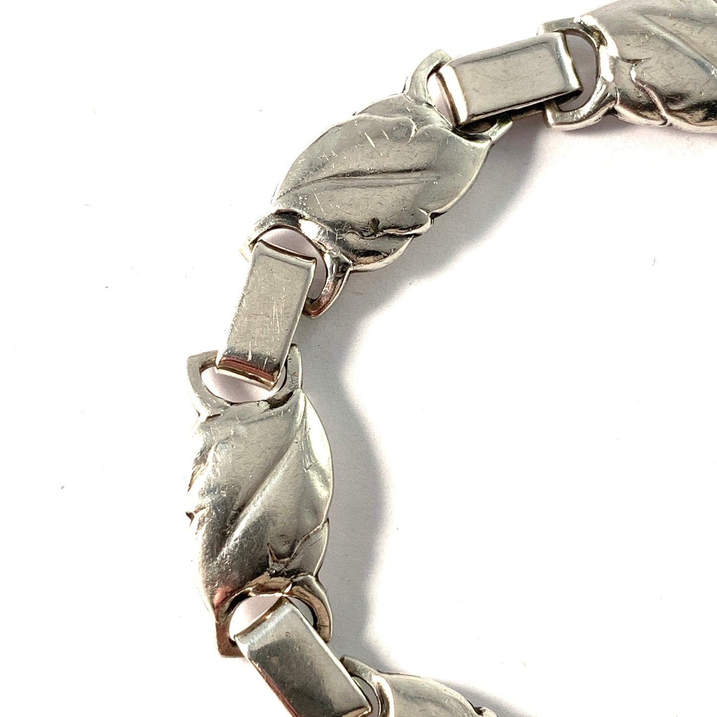 Eiler & Marløe, Denmark 1940s Solid Silver Link Bracelet.