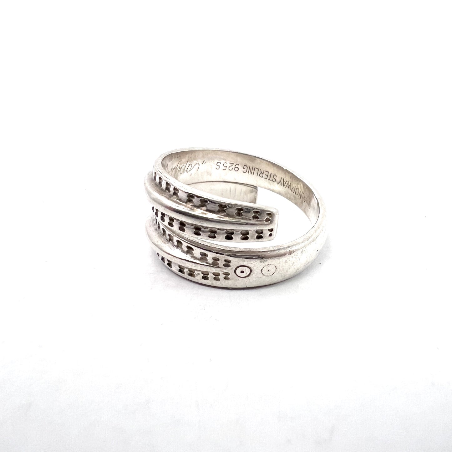 David Andersen, Norway 1960s Viking Saga Series Sterling Silver Ring.