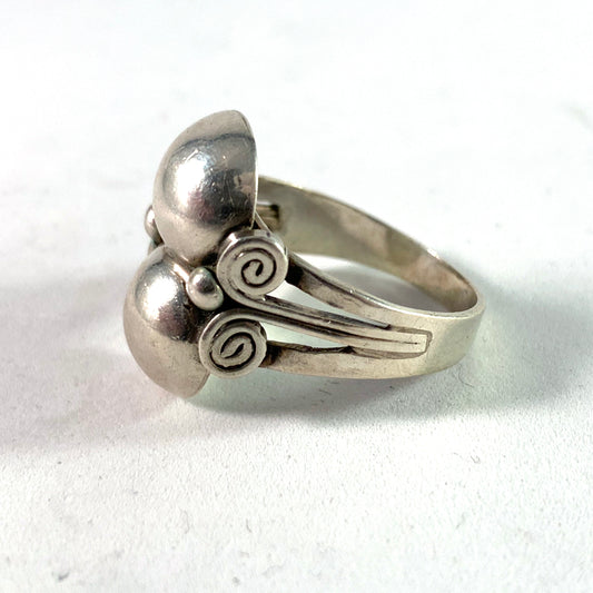 Julius A.L. Klagenborg, Copenhagen Denmark 1950s Silver Ring.