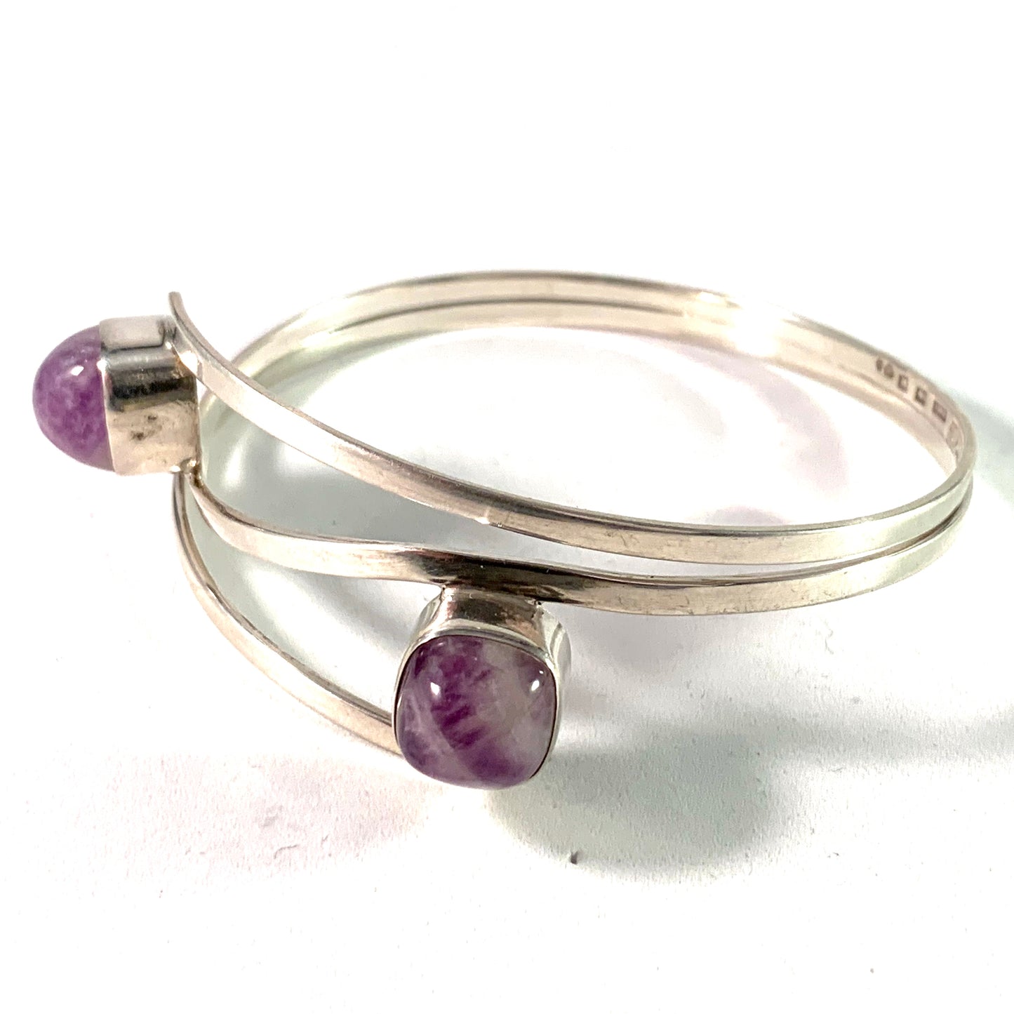 Gert Thysell, Gussi Sweden 1959 Sterling Amethyst Bracelet