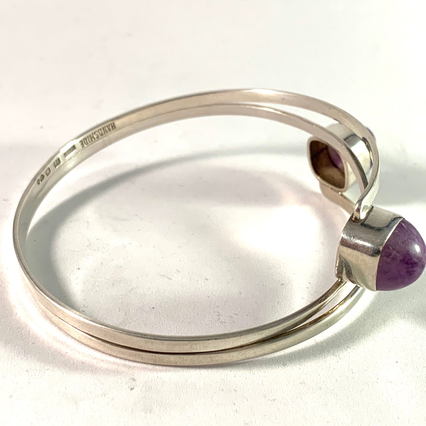 Gert Thysell, Gussi Sweden 1959 Sterling Amethyst Bangle