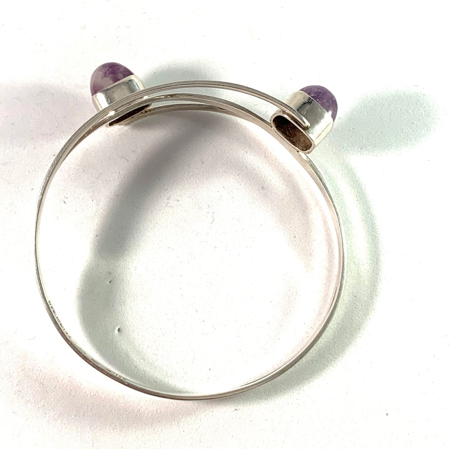 Gert Thysell, Gussi Sweden 1959 Sterling Amethyst Bangle