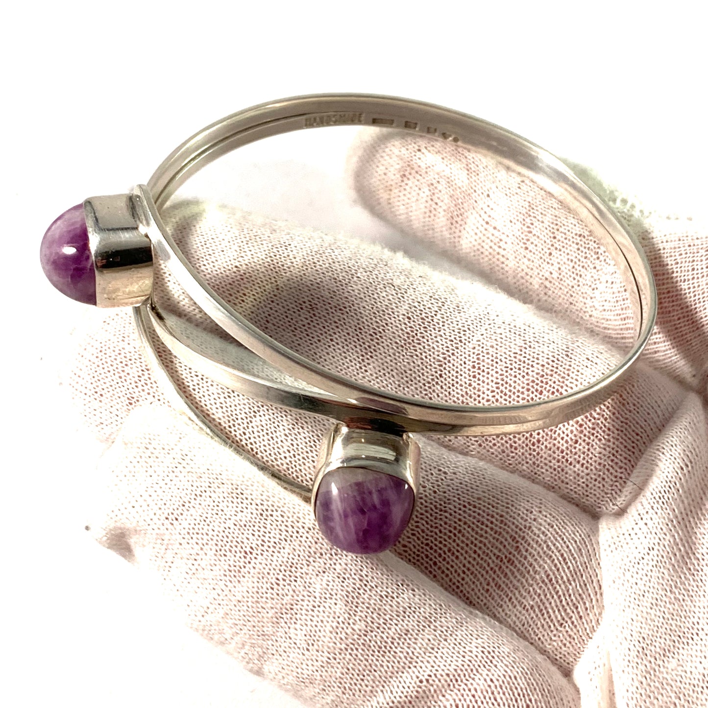 Gert Thysell, Gussi Sweden 1959 Sterling Amethyst Bangle