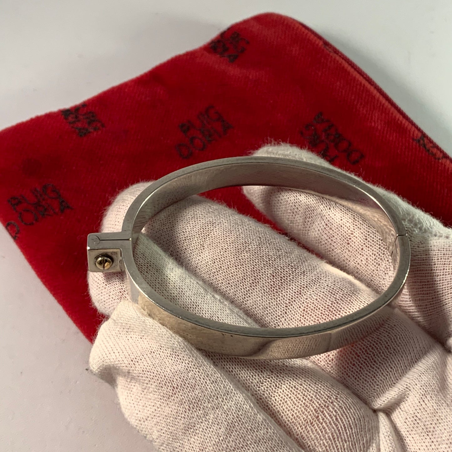 Josep Maria Puig-Doria, Spain. Modernist Sterling Bangle Bracelet.