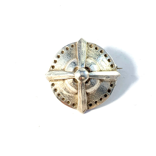 Bernhard Hertz, Stockholm 1911. Antique Sterling Silver Brooch.