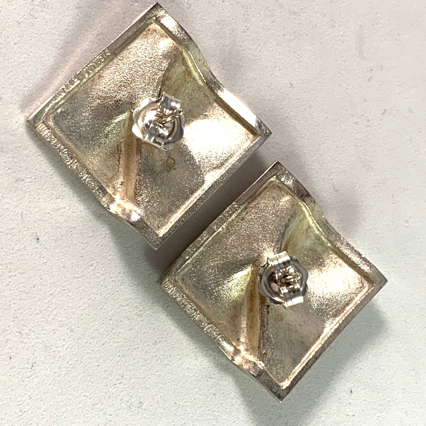 Bjorn Weckstrom for Lapponia Finland 1967 Space Series Stud Earrings