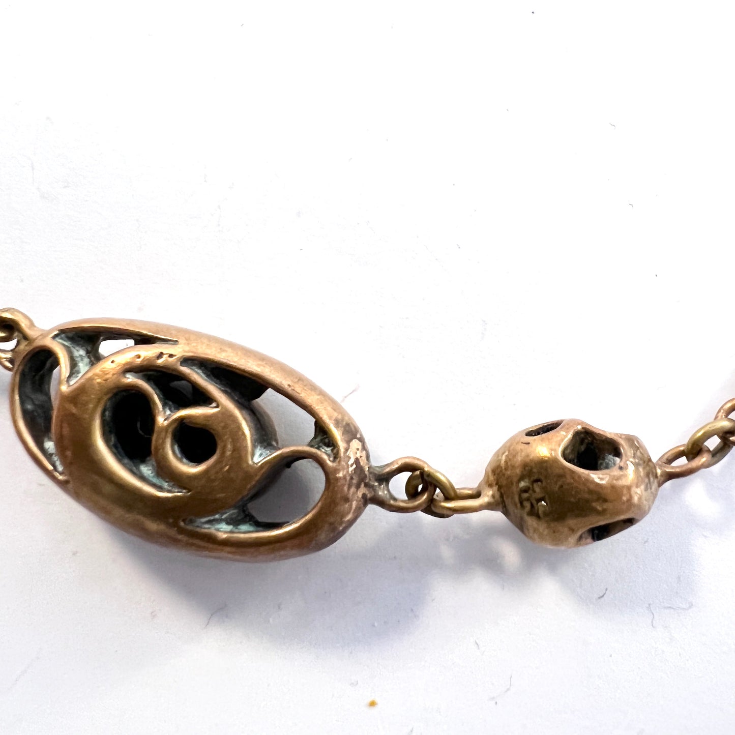 Eivind Hillestad, Norway 1960-70s. Vintage Long Bronze Necklace.