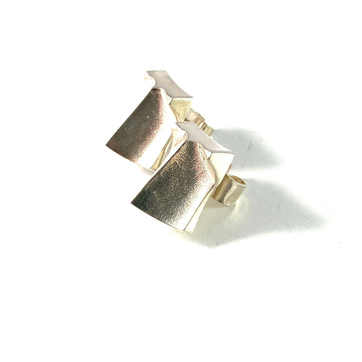 Lapponia, designer Bjorn Weckstrom Finland. Vintage Sterling Silver Stud Earrings.