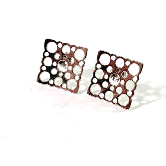 Liisa Vitali for Kultakeskus, Finland Vintage Sterling Silver Earrings.