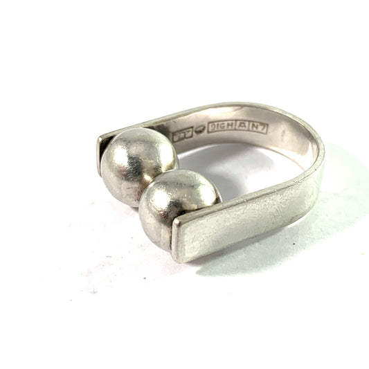 Elis Kauppi,  Kupittaan Kulta Finland 1966 Vintage Sterling Silver Ring.