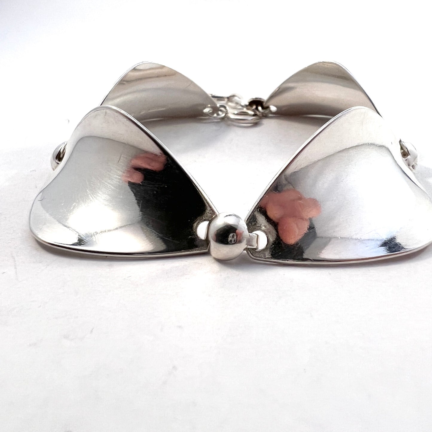 Alton, Sweden 1972 Vintage Modernist Sterling Silver Bracelet.