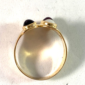 Sigurd Persson for Stigbert Sweden 1952. 18k Gold Pearl Amethyst Ring.