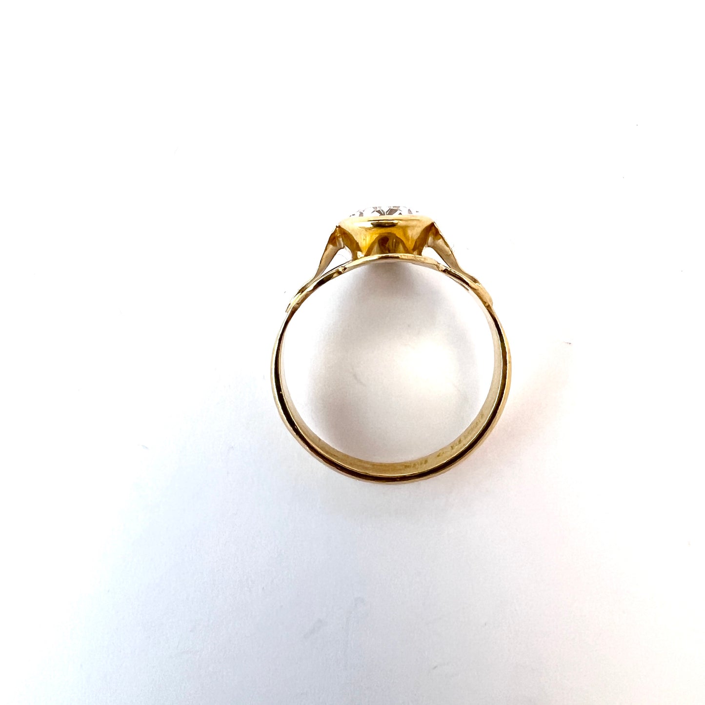 Hedbergs, Sweden 1987. Vintage 18k Gold Rock Crystal Ring.