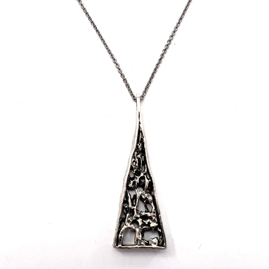 Ateljé Stigbert Stockholm 1970-74 Vintage Solid Silver Pendant Necklace.