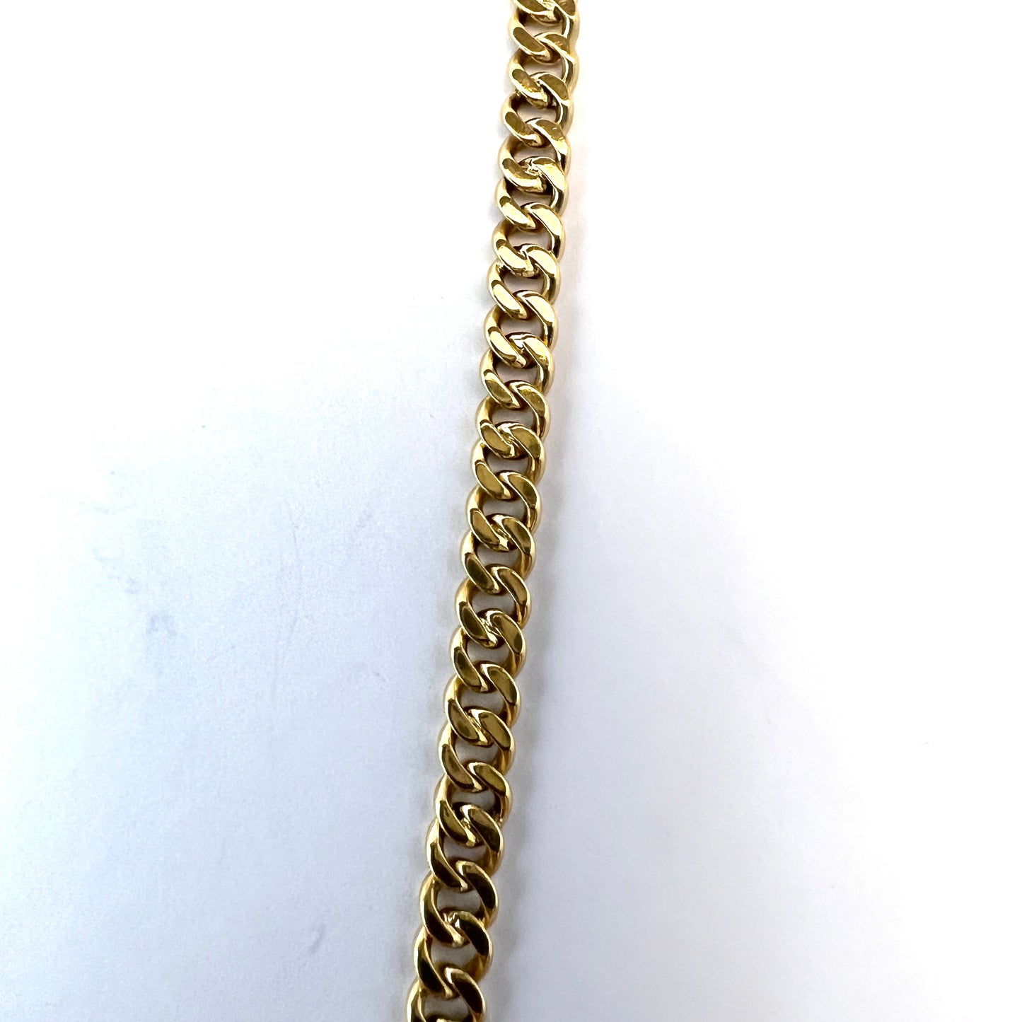 Sweden 1924. Antique 18k Gold Watch Chain in Necklace Length.