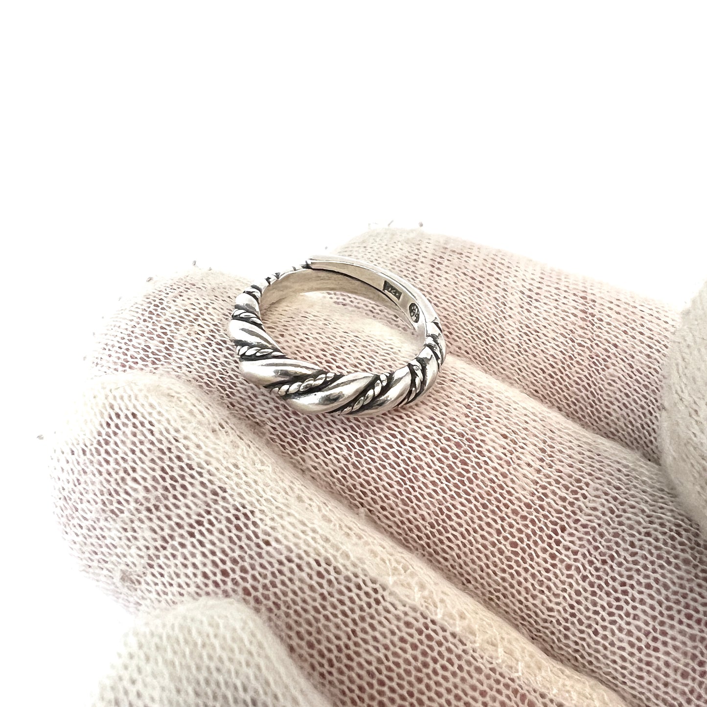 Kalevala Koru, Finland. Vintage Sterling Silver Adjustable Size Ring.