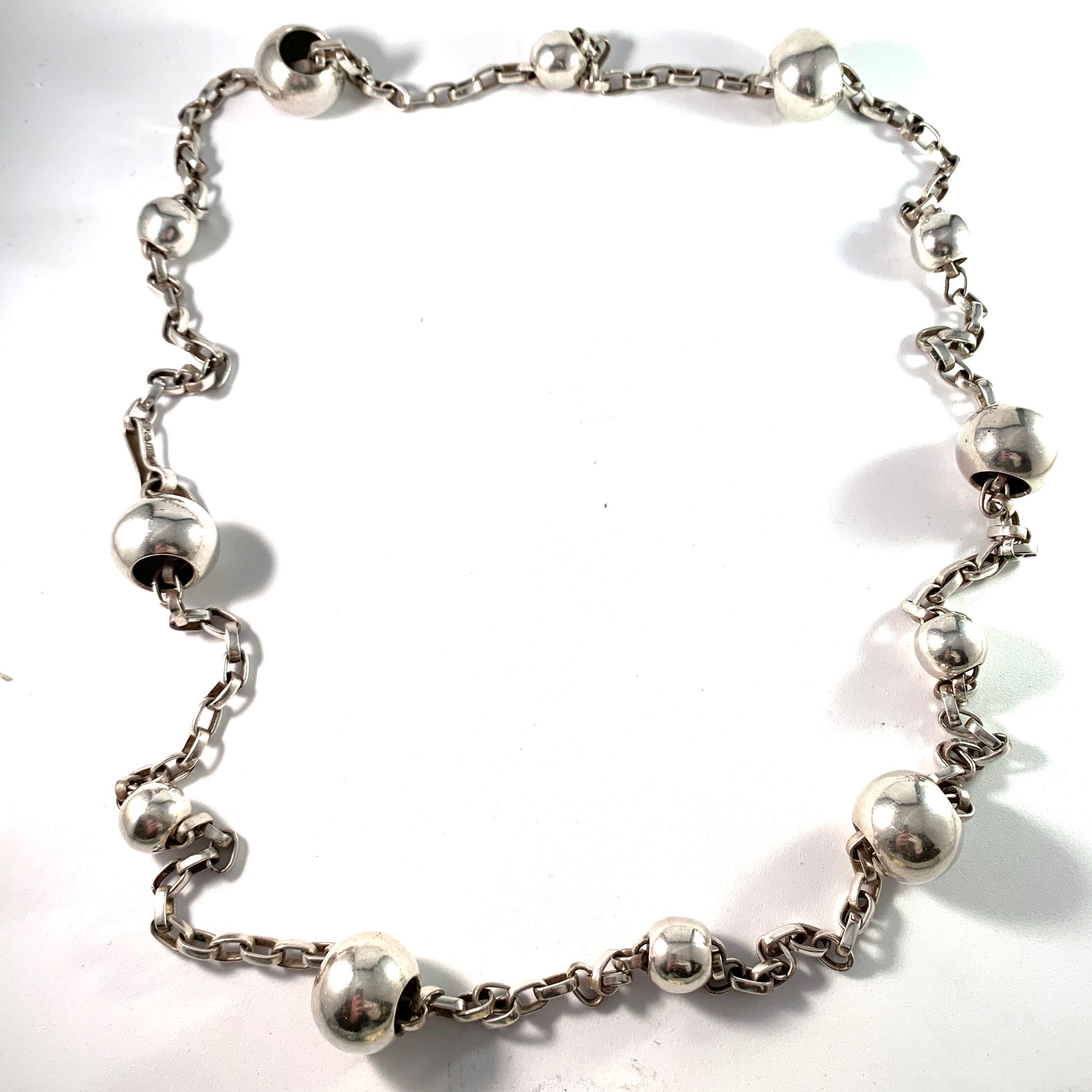 Sven-Erik Högberg, Sweden 1965 Massive 7oz Sterling Necklace.