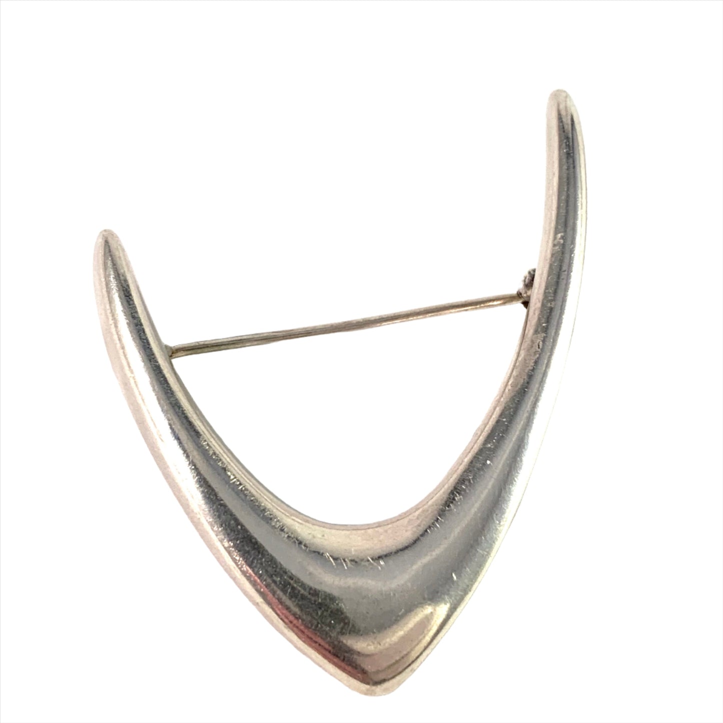 Arne Johansen Denmark Vintage Modernist Sterling Silver Brooch.