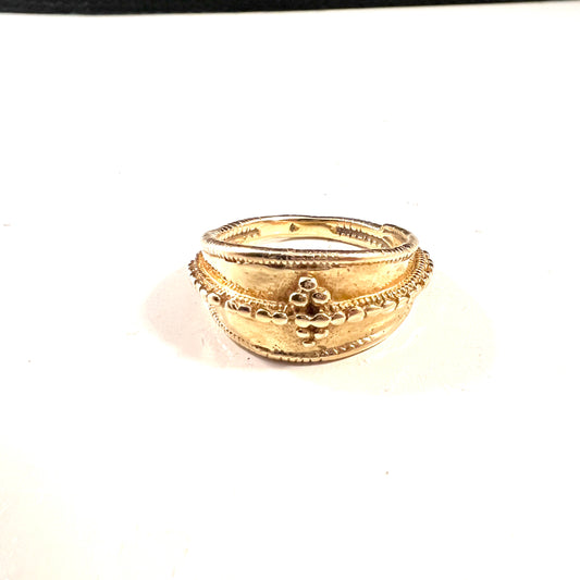 Bengt Hallberg, Sweden. Vintage 18k Gold Viking Copy Ring.