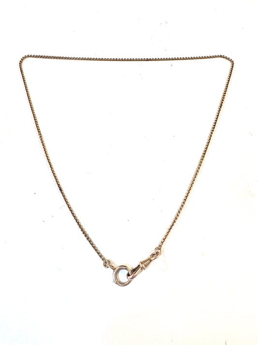Bernhard Hertz, Denmark c 1910s. Antique 14k Gold Watch Chain. Necklace Length 19"
