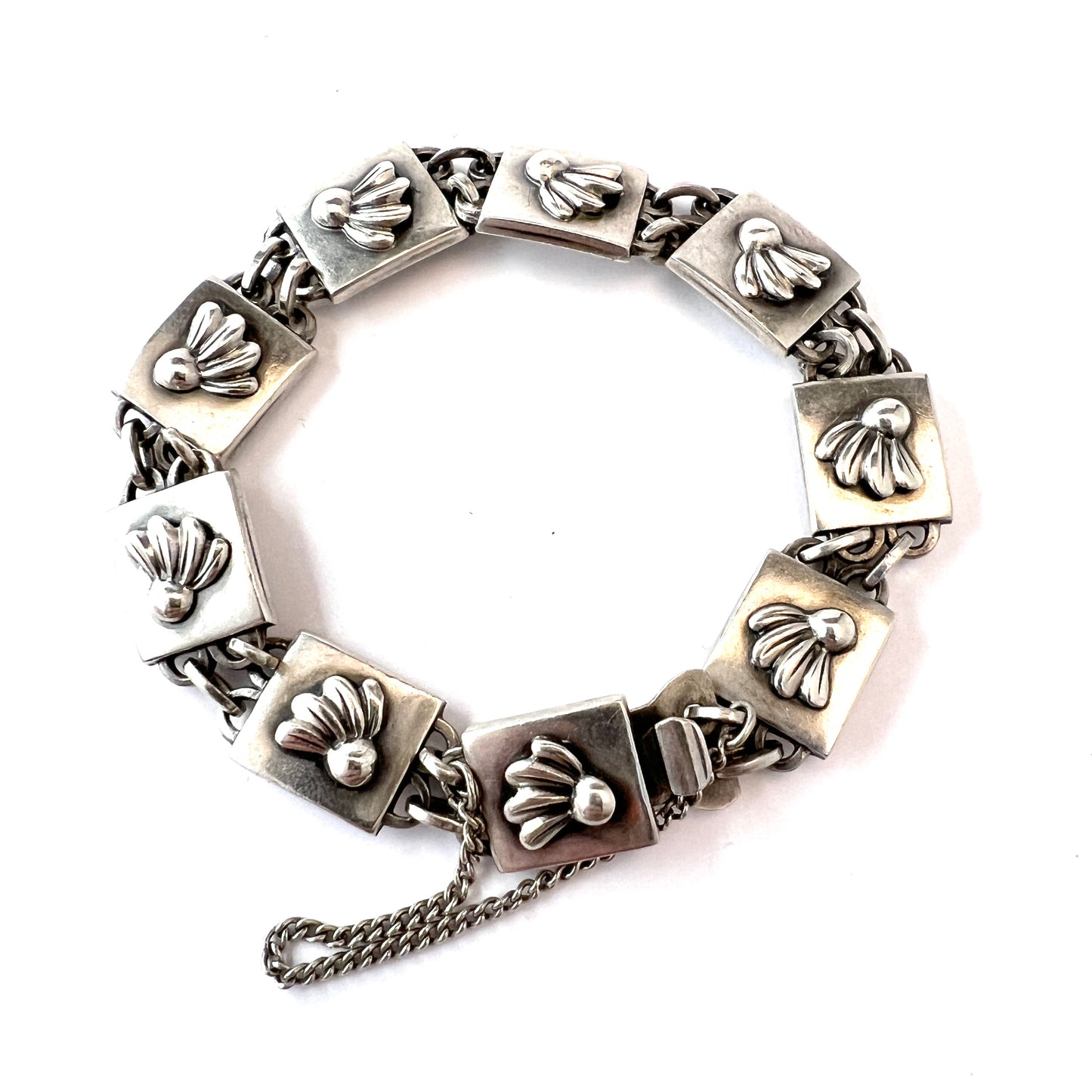 G Dahlgren, Sweden 1952. Vintage Mid-century Sterling Silver Bracelet.