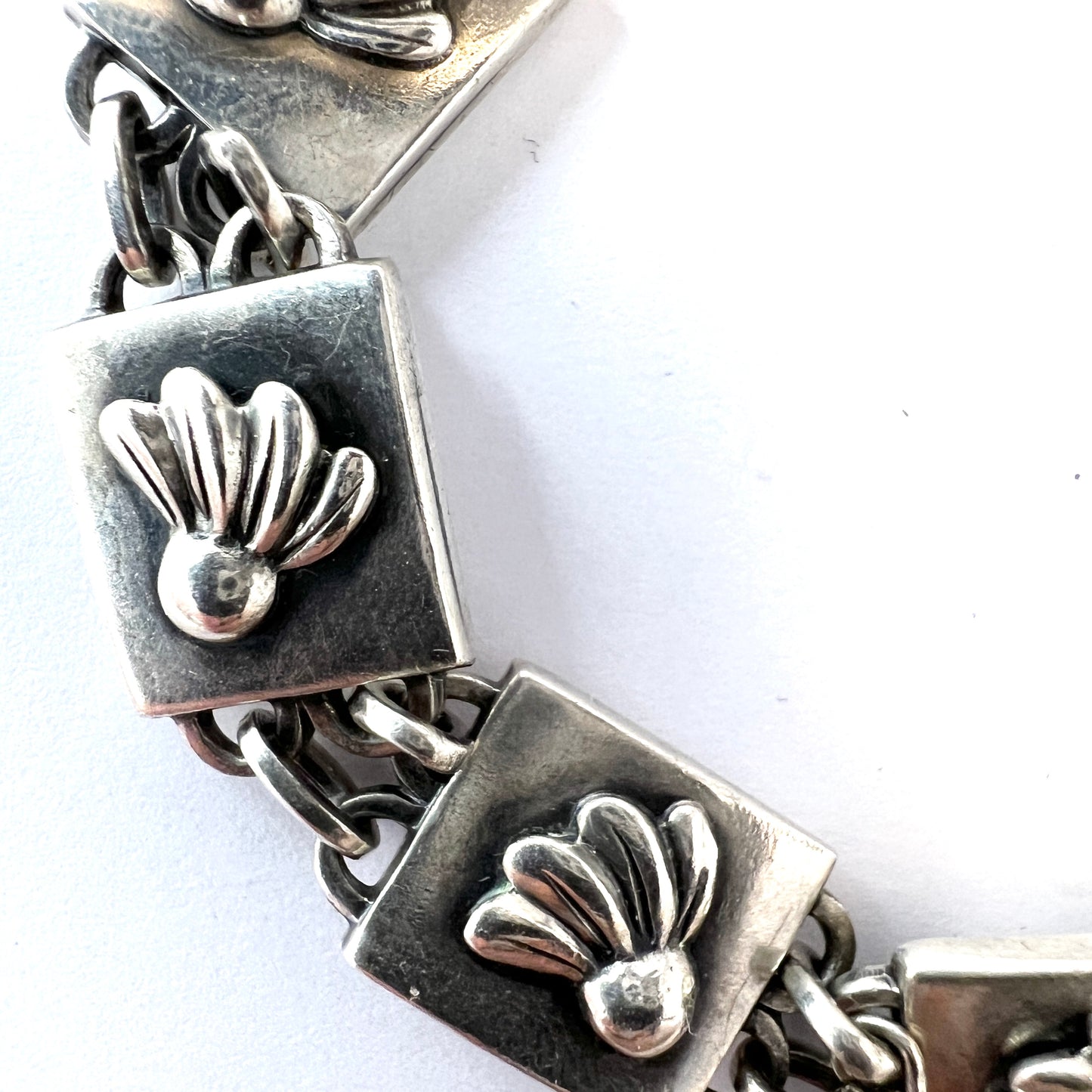 G Dahlgren, Sweden 1952. Vintage Mid-century Sterling Silver Bracelet.