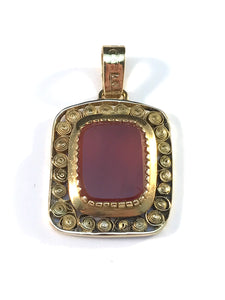 Victorian Scandinavian antique gold pendant