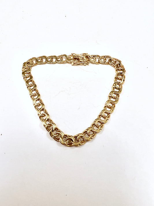 Atelje Nygren & Hansson, Sweden 1962. Vintage 18k Gold Bismarck Bracelet. 11.1gram