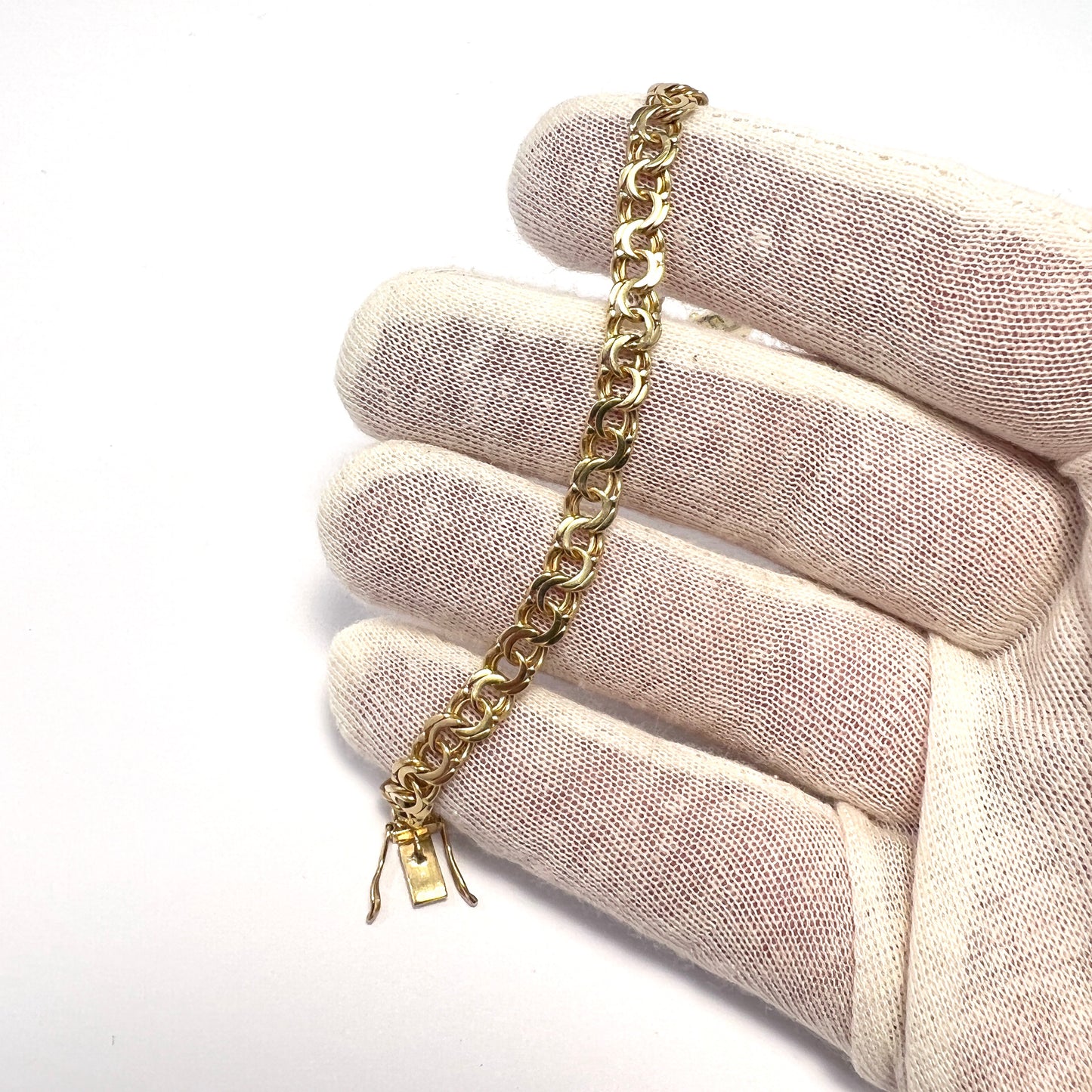 Atelje Nygren & Hansson, Sweden 1962. Vintage 18k Gold Bismarck Bracelet. 11.1gram