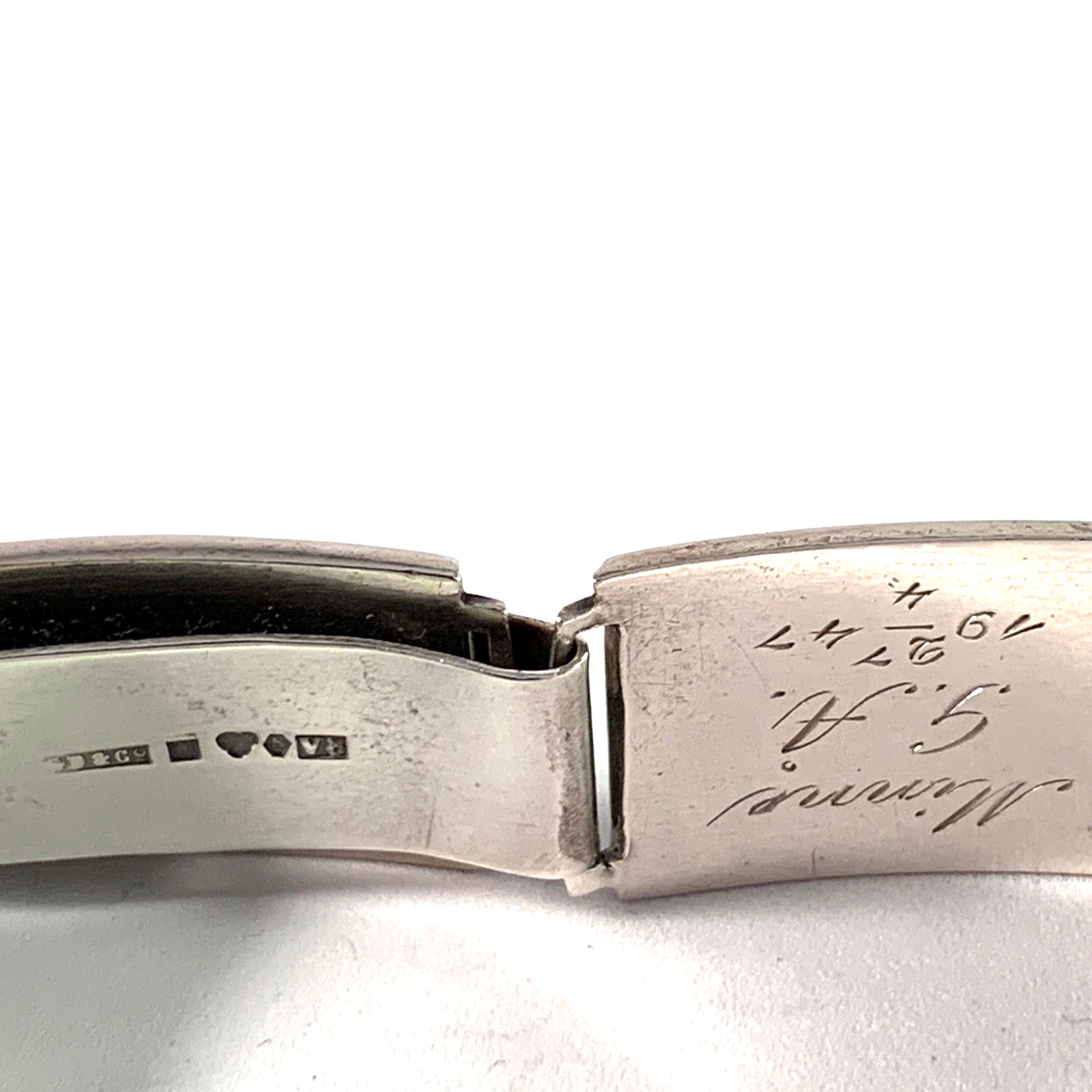 G Dahlgren, Sweden 1947 Mid Century Silver Bracelet. 1.4oz