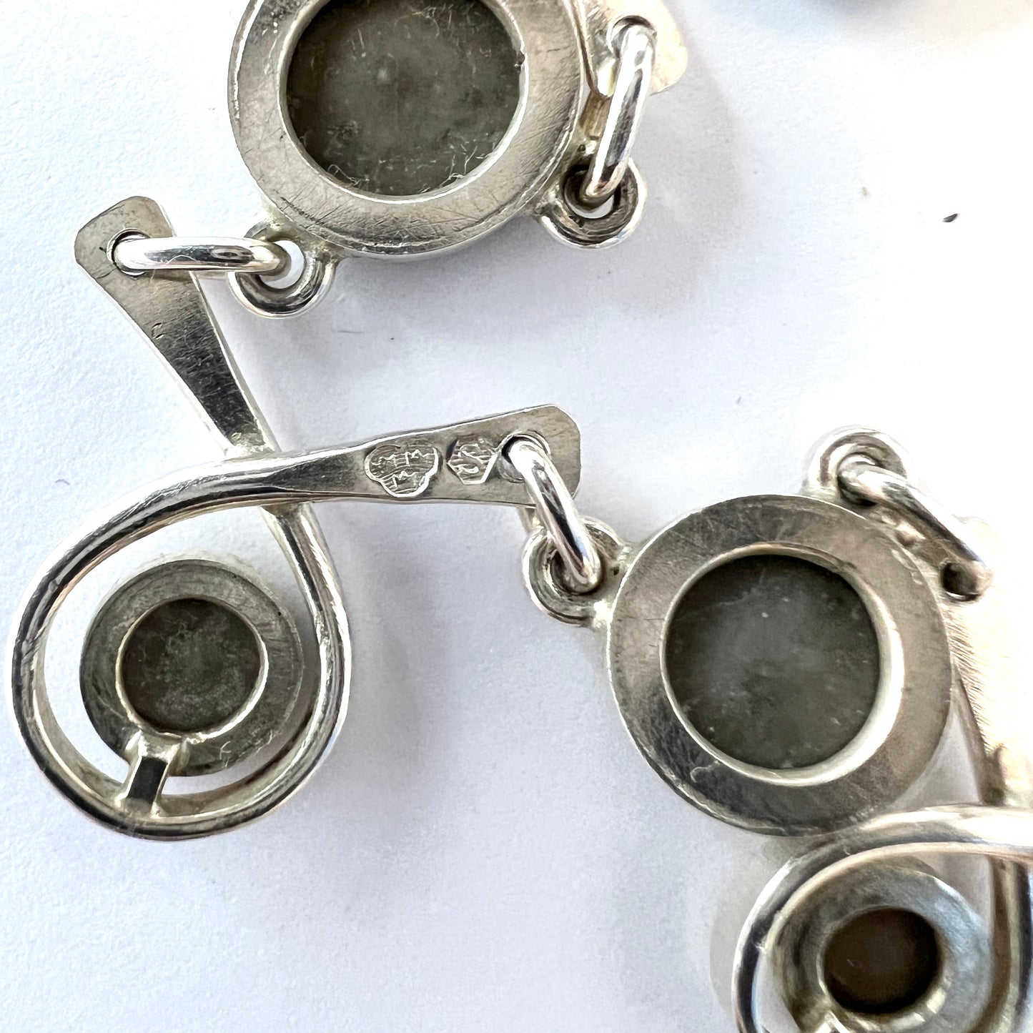 Sweden 1960-70s. Vintage Sterling Silver Fossil Necklace.