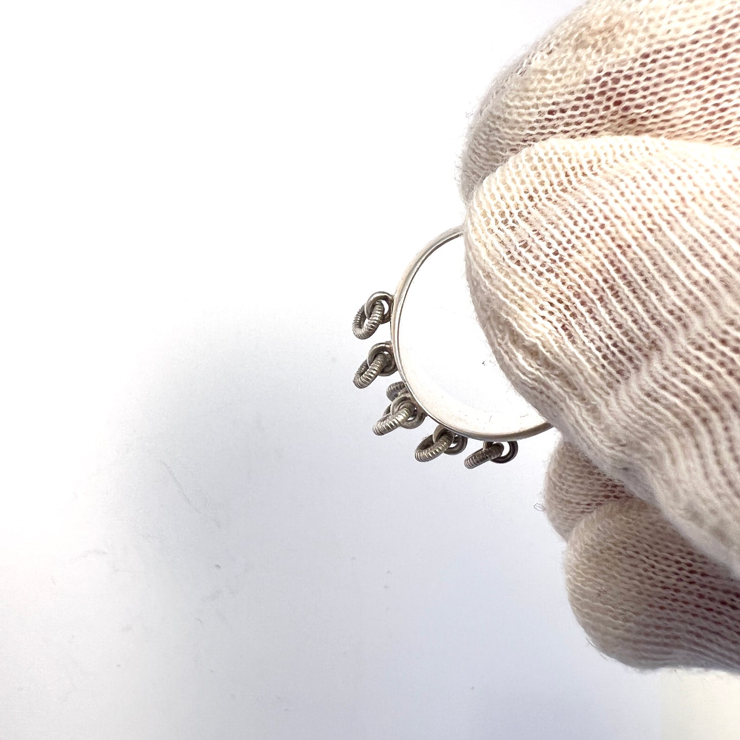 Maker CA, Sweden 1901. Antique Solid Silver Traditional Ring.