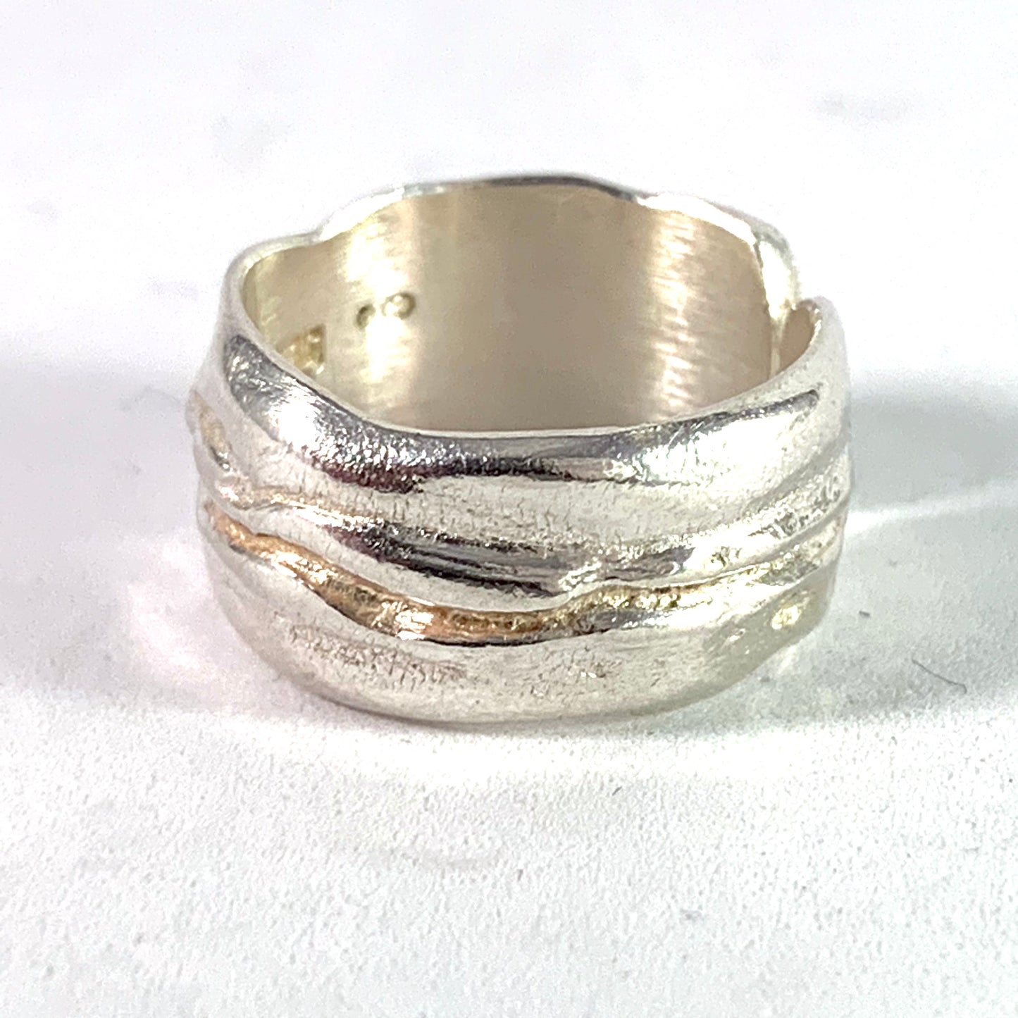 Bjorn Weckstrom Lapponia Finland 1973 Sterling Silver Ring.