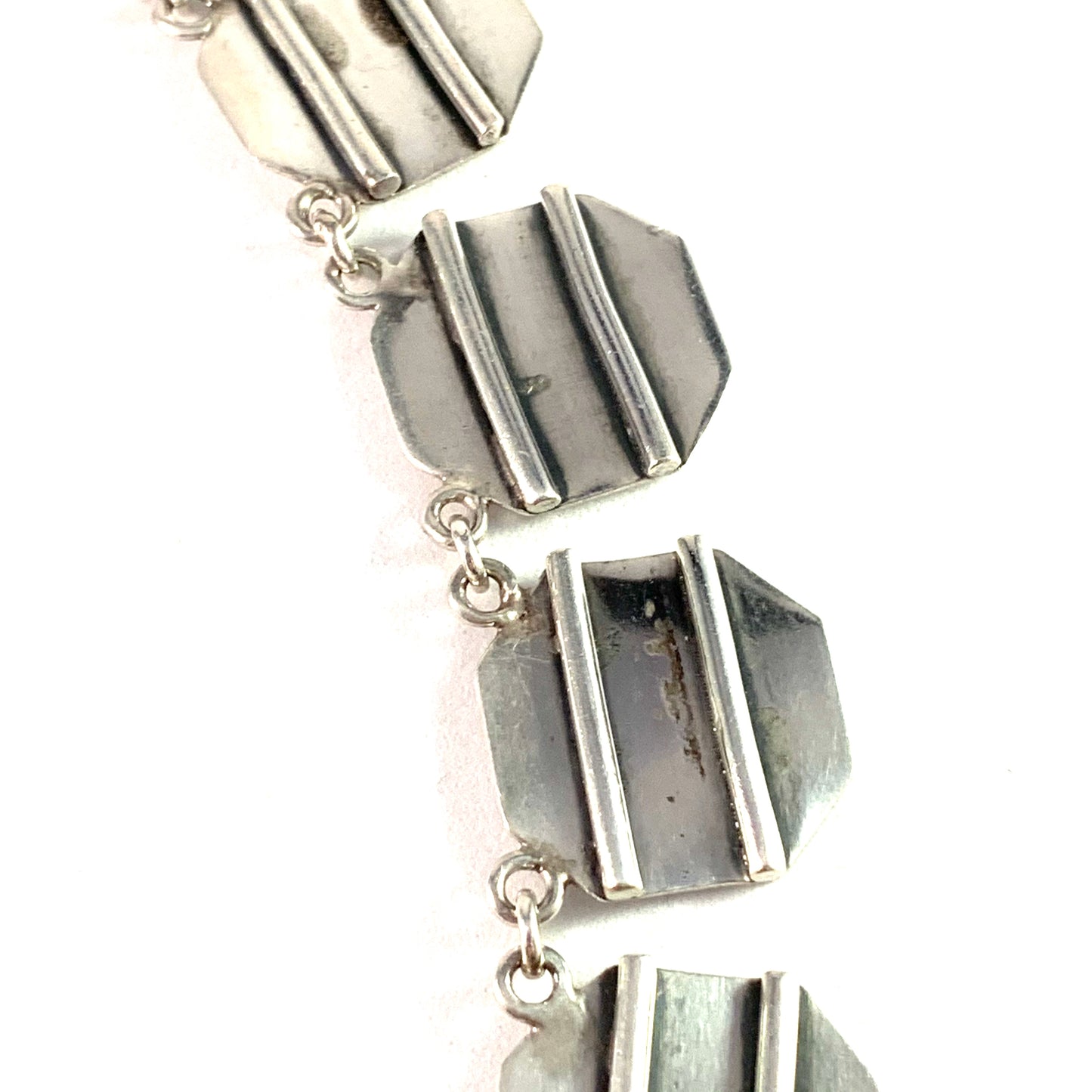 A. Ring, Copenhagen 1960s, Modernist Sterling Silver Necklace