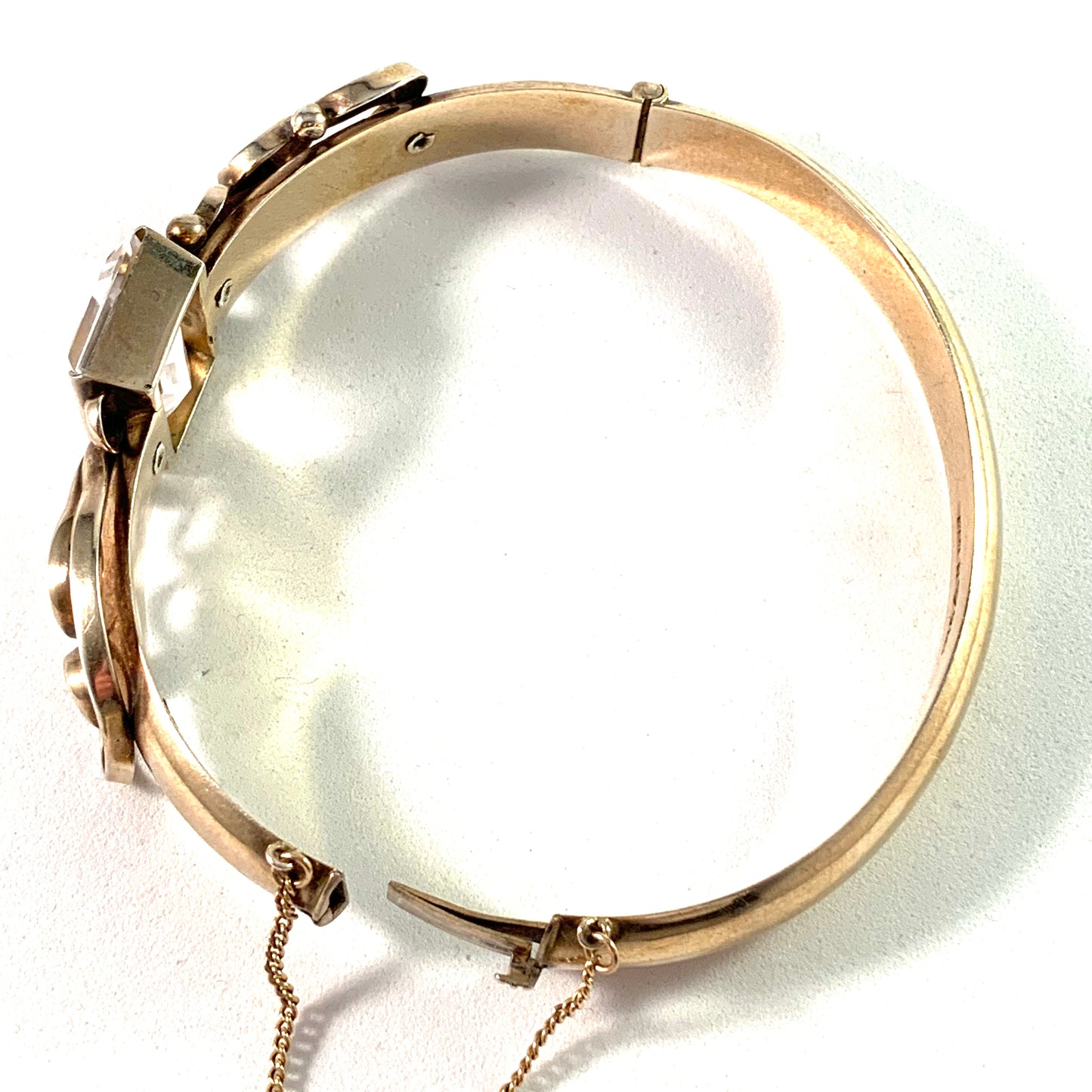 Atelje Waldemar Jonsson 1950 Silver Rock Crystal Bracelet.