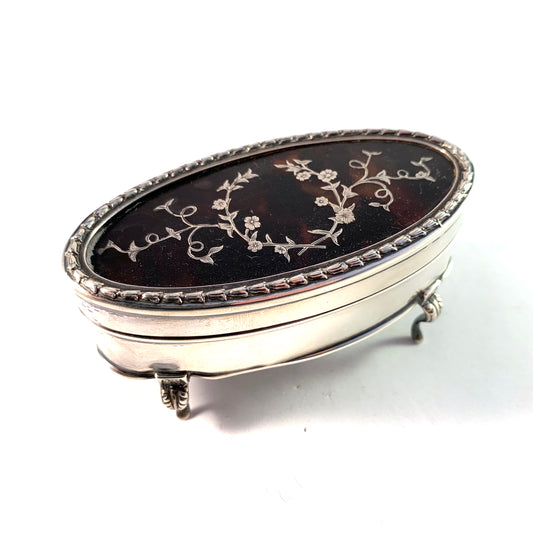 William Comyns & Sons London 1912 Sterling Shell Jewelry Box.