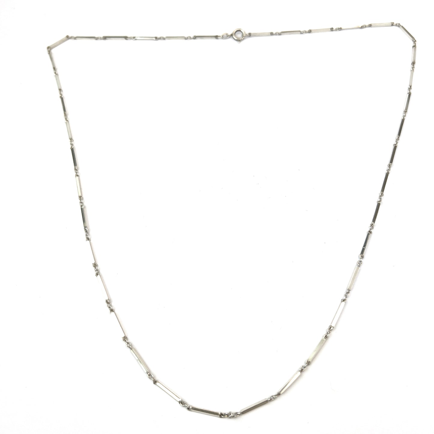 Vintage c 1960s Solid 835 Silver Necklace. 24 inch.