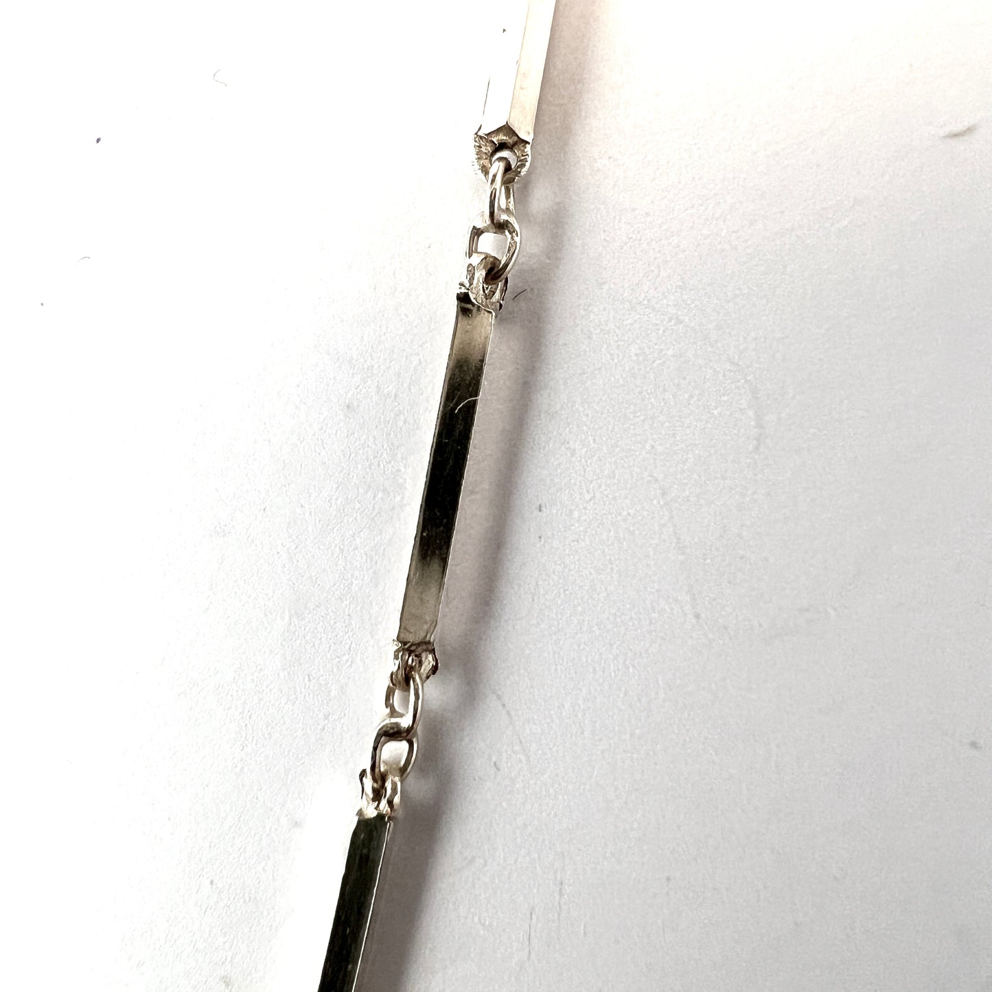 Vintage c 1960s Solid 835 Silver Necklace. 24 inch.