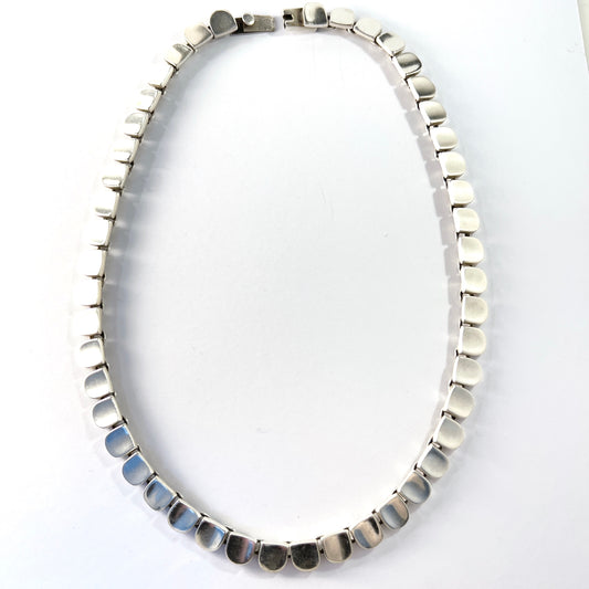 Mexico, Heavy Vintage Sterling Silver Necklace.