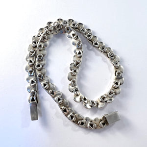 Mexico, Heavy Vintage Sterling Silver Necklace.
